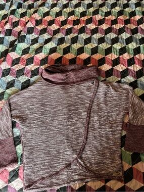 Calvin Klein Performance Cowl Neck Tulip Front Pullover Sweater, Small
